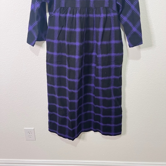 Mara Hoffman Midnight blue and purple plaid dress size XS - Picture 7 of 12